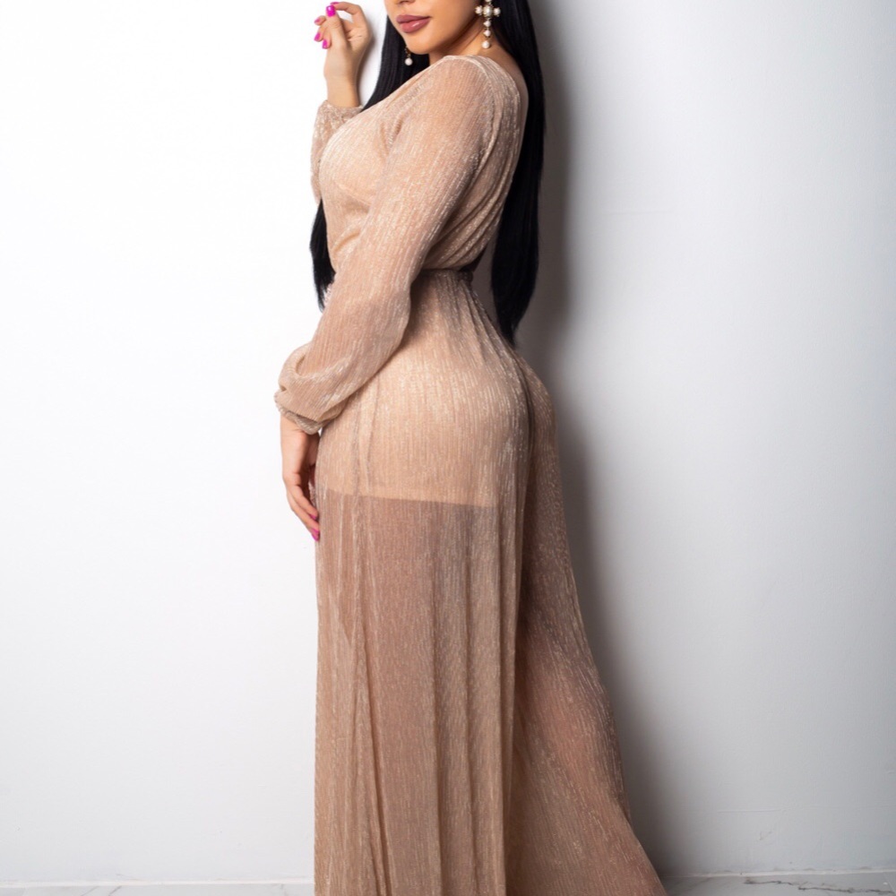 ❌SOLD❌Gold palazzo jumpsuit